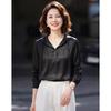 Haoyi Women's Mulberry Silk Hooded Cardigan Shirt