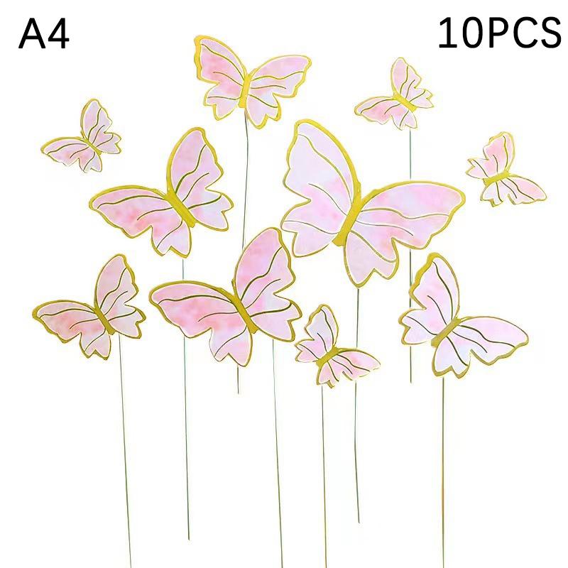 Decor Tort Fluture Topper Tort La Mulți Ani Festival Plugin Baking Insert Steag Petrecere Tort Nuntă Zi de Naștere Decor