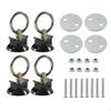 4 Kits d'Arrimage pour Rail en L Système d'Arrimage avec Anneaux Rondes pour Bacs de Camion ou Remorques Kit de Points d'Ancrage Rond pour Arrimage