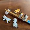 Set of 6 Ceramic Cat-inspired Utensil Rests and Cartoon Pen Holder Kitchen Cutlery TraySpoon Rest Chopstick Pillow