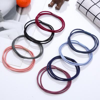 Handmade 3-in-1 Hair Loop with High Elasticity Headband for Girls, Colorful Rubber Bands for Accessories