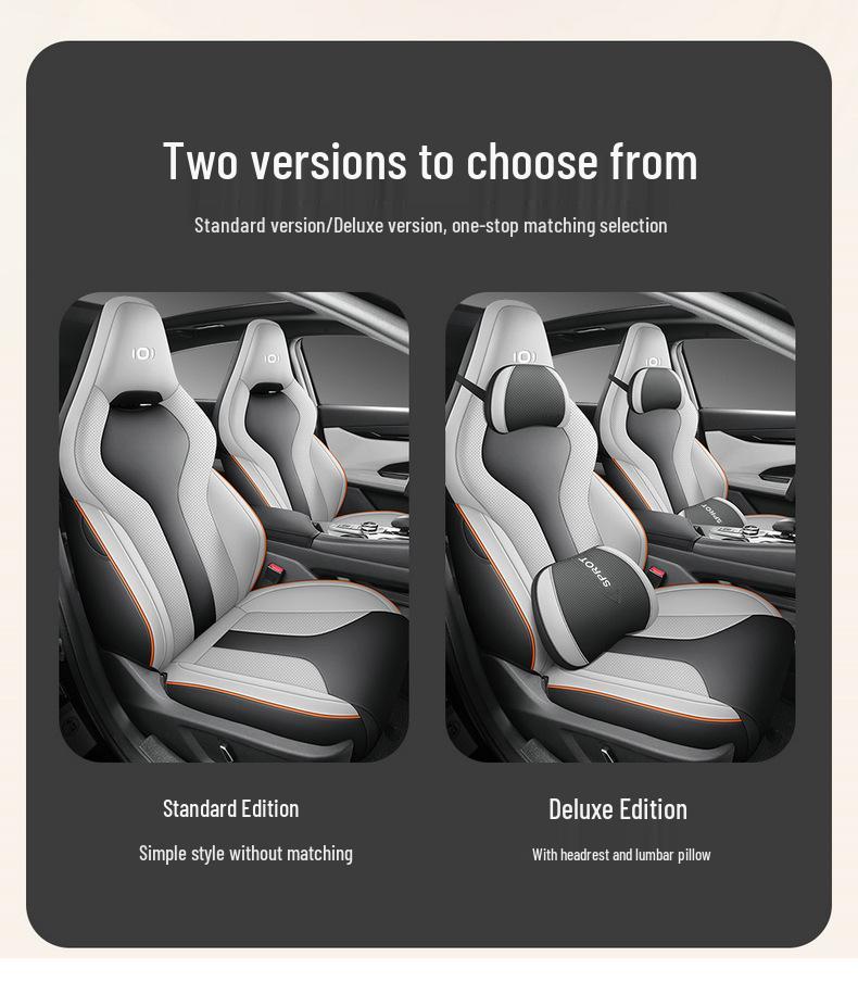 A06 Universal Full-Surround Car Seat Cushion, Four Seasons, Five-Seat Leather Cover