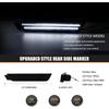 D-Lumina LED Seitenmarkierungsleuchten Rauchglas für Chevy Camaro 2010 2011 2012 2013 2014 2015, 5. Generation Camaro Front-Heckstoßstange LED Seitenmarkierer Weiß,