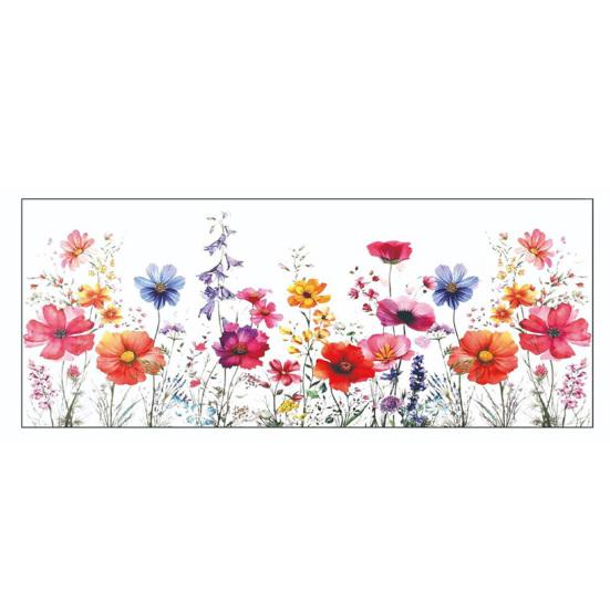Adesivo Colorato Floreale per Finestra Primavera Estate Fiori Selvatici Statico Pellicole per Finestra Biadesive Decalcomanie Anti-Collisione per Porte in Vetro per Soggiorno Camera da Letto
