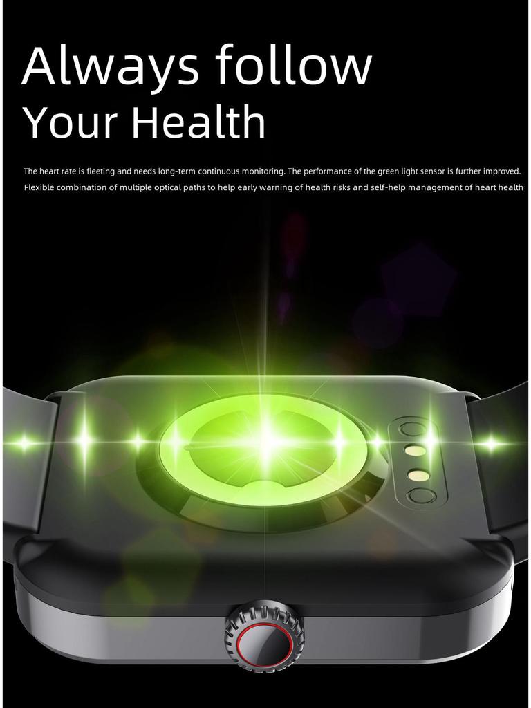 F57L Smartwatch: 1.91'' HD Screen, Heart Rate & Blood Oxygen Monitor, Sports Bracelet