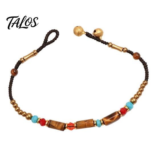 Holiday Gift for Her Bohemian Bracelet Women, Handmade Bamboo Joint Beaded Stackable Bracelet, Ethnic Style Boho Summer Jewelry Adjustable Slide
