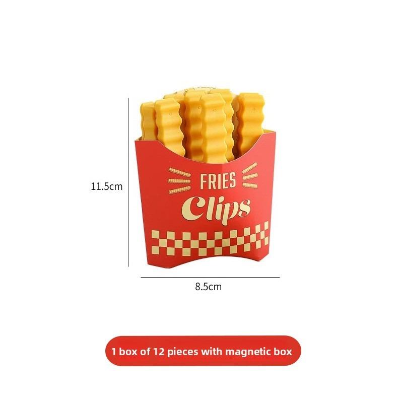 French fries closure clip, creative food closure clip, snack closure, food sealing clip, magnetic fridge clip