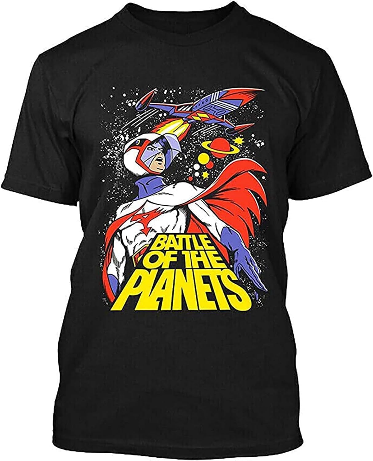 Battle of The Planets Cotton Tee Mens T Shirt Black XS чёрный