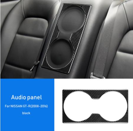 Carbon Fiber Rear Center Speaker Frame Trim for Nissan GTR R35 2008-2016 Interior Dashboard Parts Black