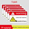 High Temperature Warning Sign: Caution - Hot Surface, Do Not Touch, Avoid Burns.