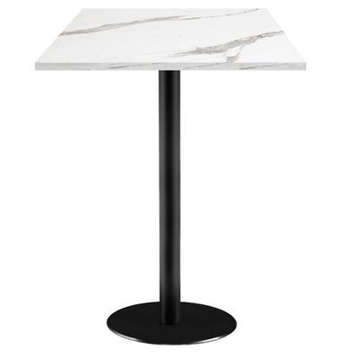60 X 60 Cm High Table - Rome Model, White Marble
