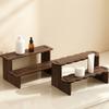 Wave Edge/Straight Edge Wood Display Shelf 2 Tiers Bracelet Bead Display Rack  Living Room