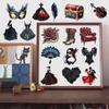 50 Sheets Creative Masquerade PET Transparent Stickers for Journals & Decor