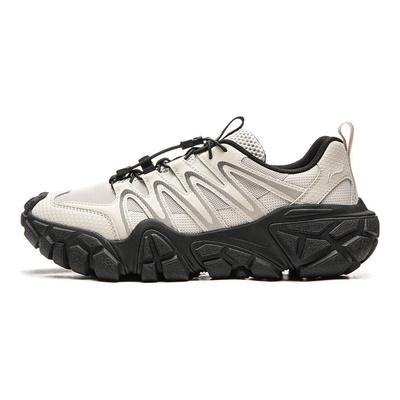 Li Ning Sand Dune Cushioning Slip Resistant Abrasion Resistant Support Height Increasing Low Top Outdoor Shoes Men's AGCW093-4