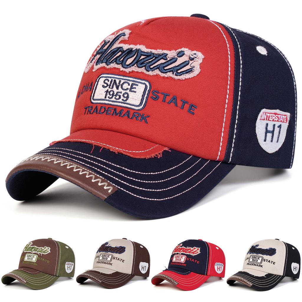 Unisex ALOHA STATE Stickerei Baseballkappen Frühling und Herbst Outdoor Verstellbar Lässige Hüte Sonnenschutzhut Sportkappe