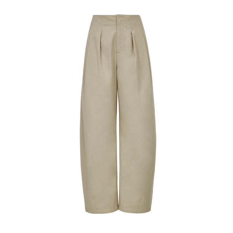 VEROMODA 2025 Autumn Cotton Blend Pleated Wide-Leg Casual Pants