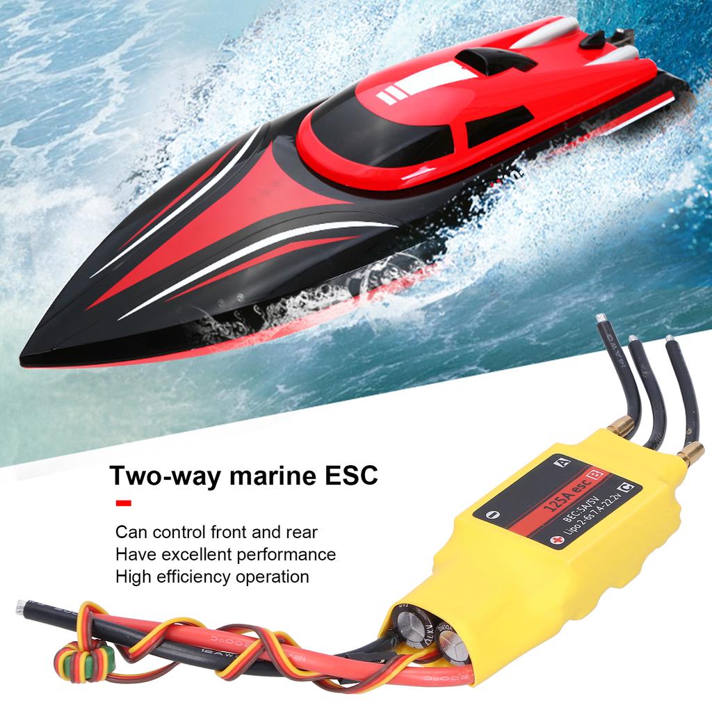 125A 2?Way Water Cooling Brushless ESC Electronic Speed Controller for RC Boat Airship