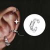 Luxurious Zircon Wave Cross Non-Pierced Ear Clips with Full Diamond Design for Women