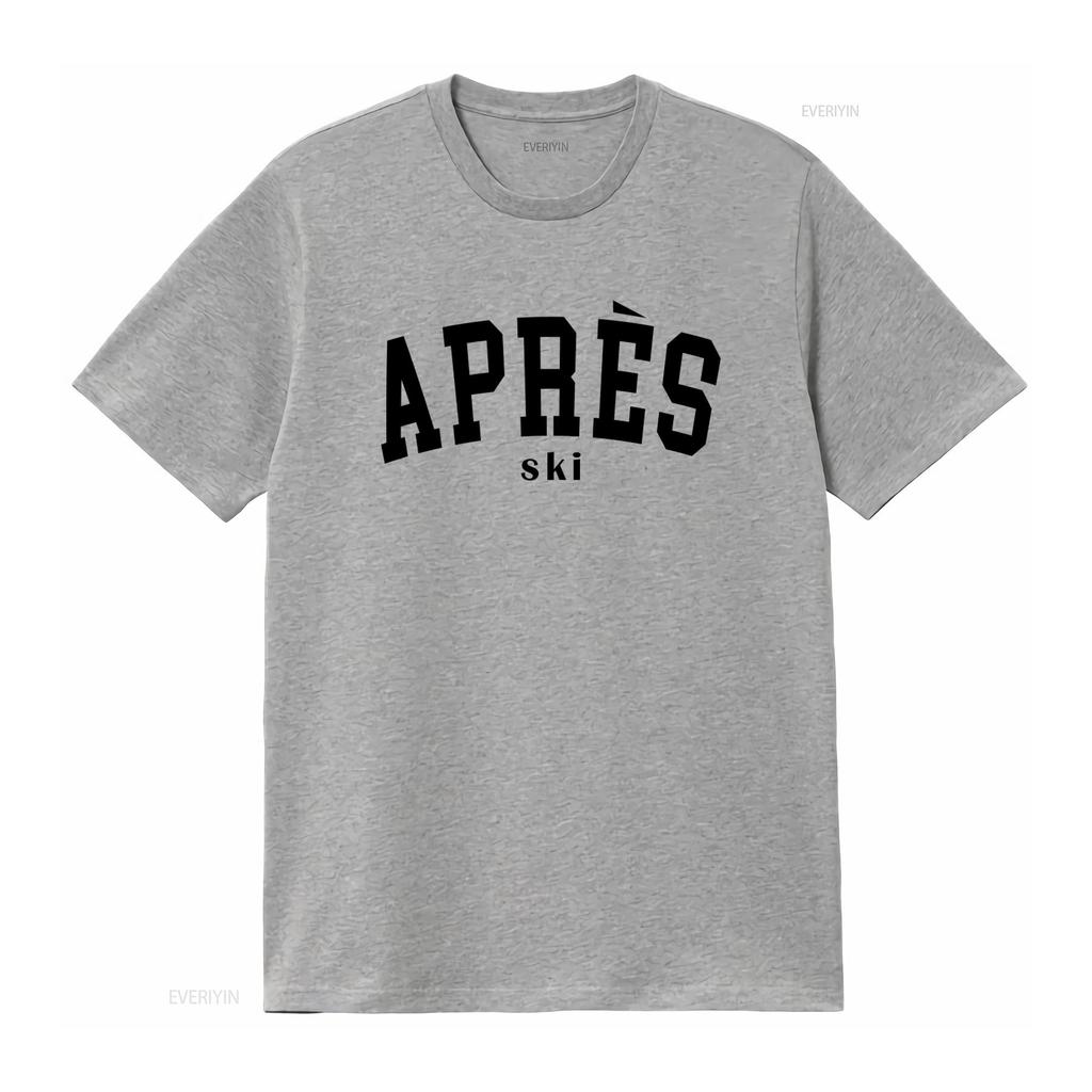 Stylish Après Ski T Shirt for Her Perfect Winter Holiday Sweater vintage Washed Versatile streetwear homme Stretched Unisex