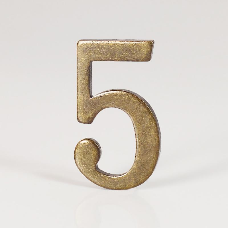 Bronze Color Door Number With Backing Adhesive House Number Apartment Door Number For Outdoor Hotel Home Mailbox Label