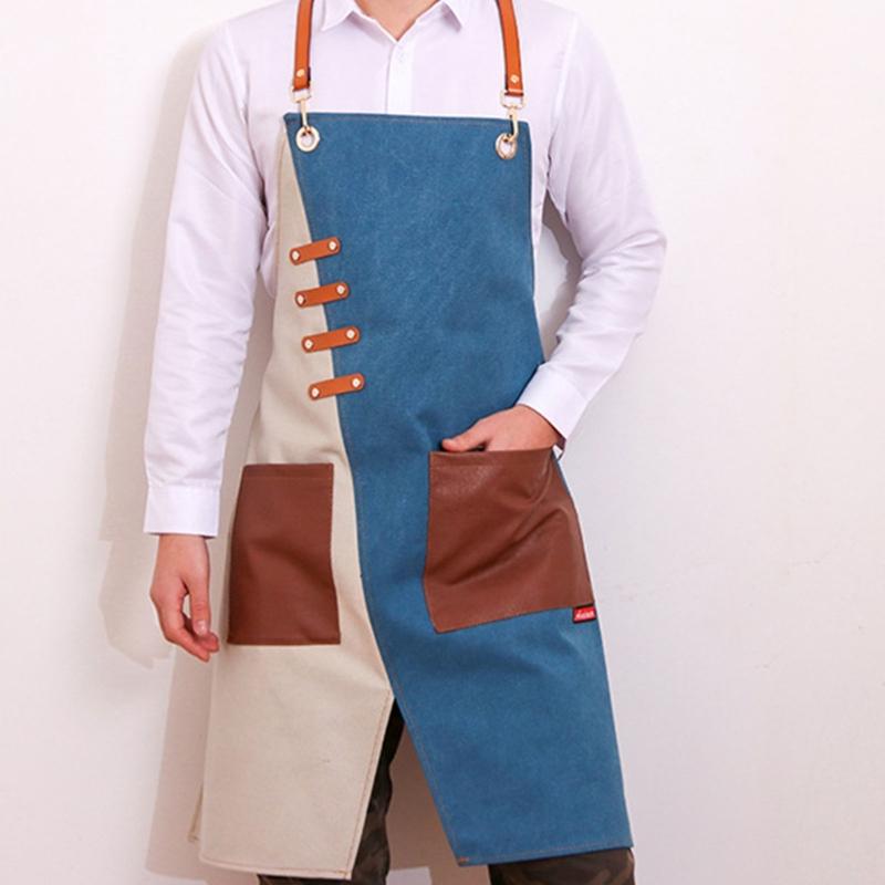 Canvas Work Apron Heavy Duty Material with Adjustable Straps Perfect for Woodworking Painting, and Crafts