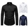 Autumn Men'S Embroidered Design Long-Sleeved Shirt European Size Men'S Casual Loose Long-Sleeved Shirt