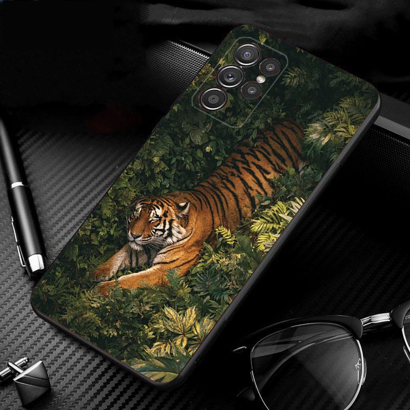 Phone Case For Samsung Galaxy S26 Plus Edge S25 S24 S23 S22 Ultra S23 S22 S25 Plus S24 FE Tiger Art