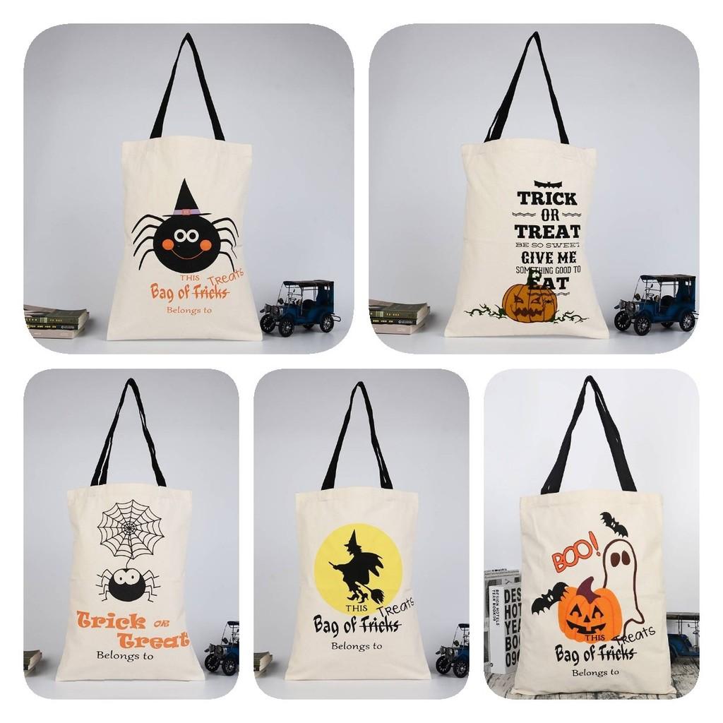 Durable And Stylish Halloween Candy Bag With Pumpkin Design For Party Favors And Gifts