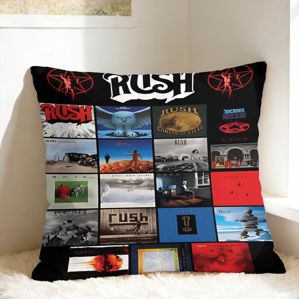 Pillow Cover Rush Band Vintage Pillow Case For Living Room Bed Chair Pillowcases