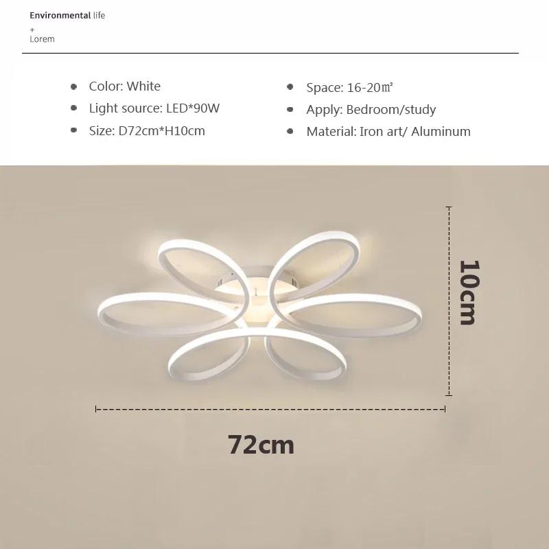 Modern LED Ceiling Lamp For Living Room Restaurant Bedroom Chandelier Six Petal Flower Design Ceiling Lights Home Decor Fixture