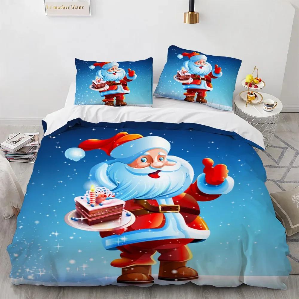 Nightmare Before Christmas  Duvet Cover with Pillow Cover Bed Sets Jack and Sally 3D Skull Christmas Bedding Set Bedroom Decor