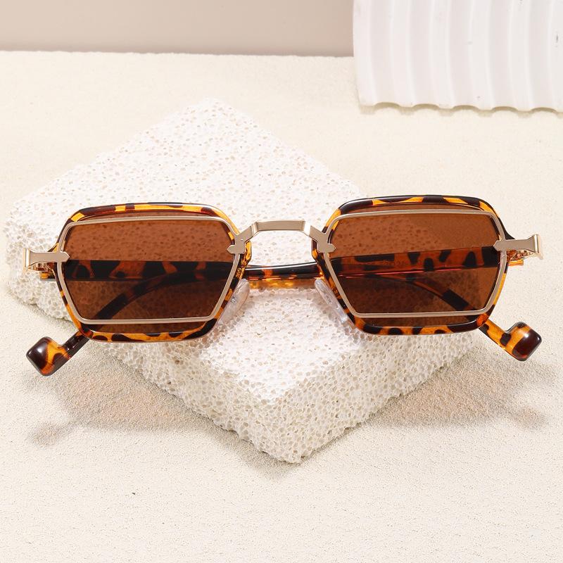 European American Style Woman Sunglasses Polygon Shape Stylish Sun Glasses Man High Quality Uv Protection Female Sunglass