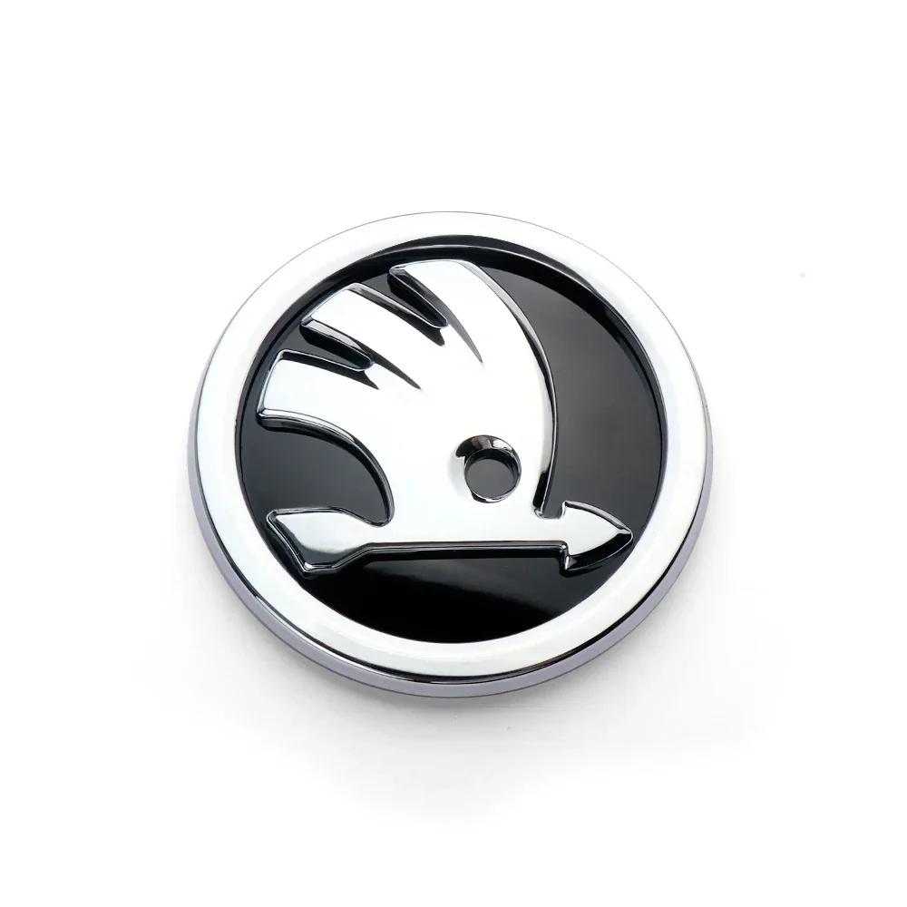 

2025 Hot ABS 80/90/100mm Car Front Hood Badge Bonnet Emblem Trunk Sticker For Skoda Yeti Octavia 2 3 a5 Fabia Kodiaq Rapid Karoq 80mm