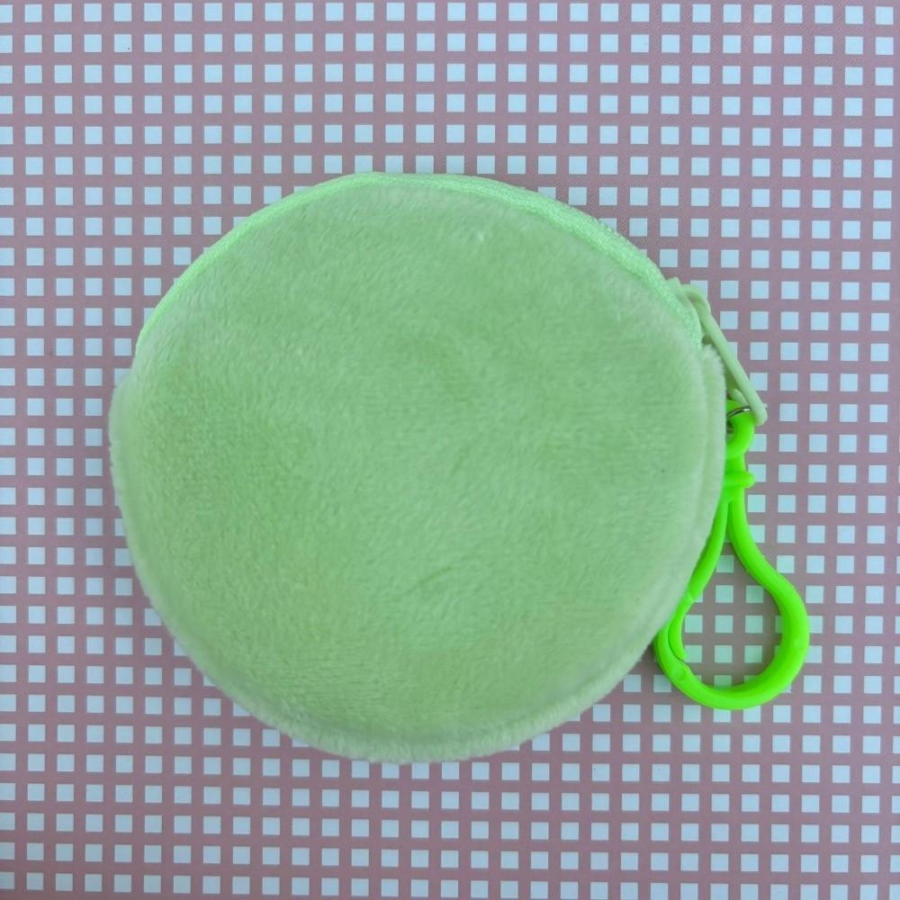 Round Shape ID Card Bag Solid Color Keychain Wallet Fashion Coin Purse  Gift