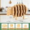 Household Bamboo Cup Coaster High Temp Resistant Non-Slip Table Placemat