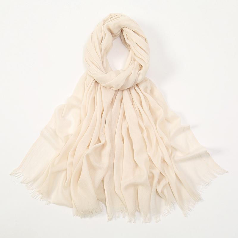 Large Size Cotton Feeling Scarf Women Plain Foulard Femme Luxury Hijab Long Bandana Evening Party Dress Shawls and Wraps