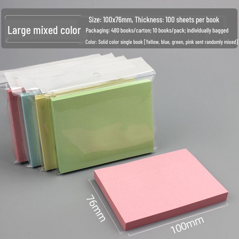 Colorful Creative Heart Sticky Notes - Reusable and Cute Stationery for Students