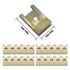 20pcs 6mm Bronze Tone Metal U-Type Clips and Screws for Secure Car Door Panel and Interior Weatherstrip Repairs