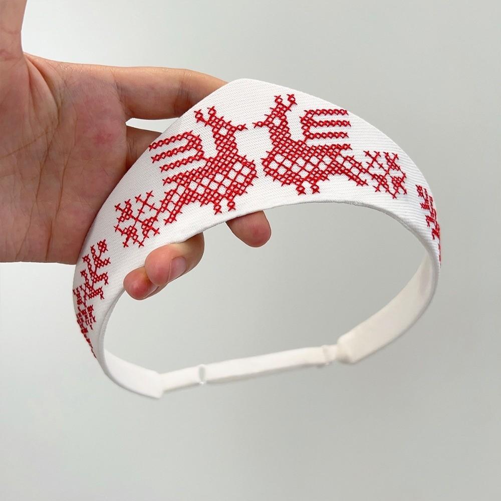 Floral Embroidery Crown Headband Elastic Hair Band New Hairpin Headband  Hair Accessories