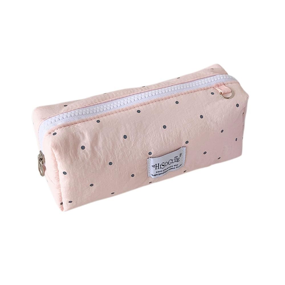 Large Capacity Y2k Dots Pencil Case Desktop Storage Cloth Stationery Bag  Office