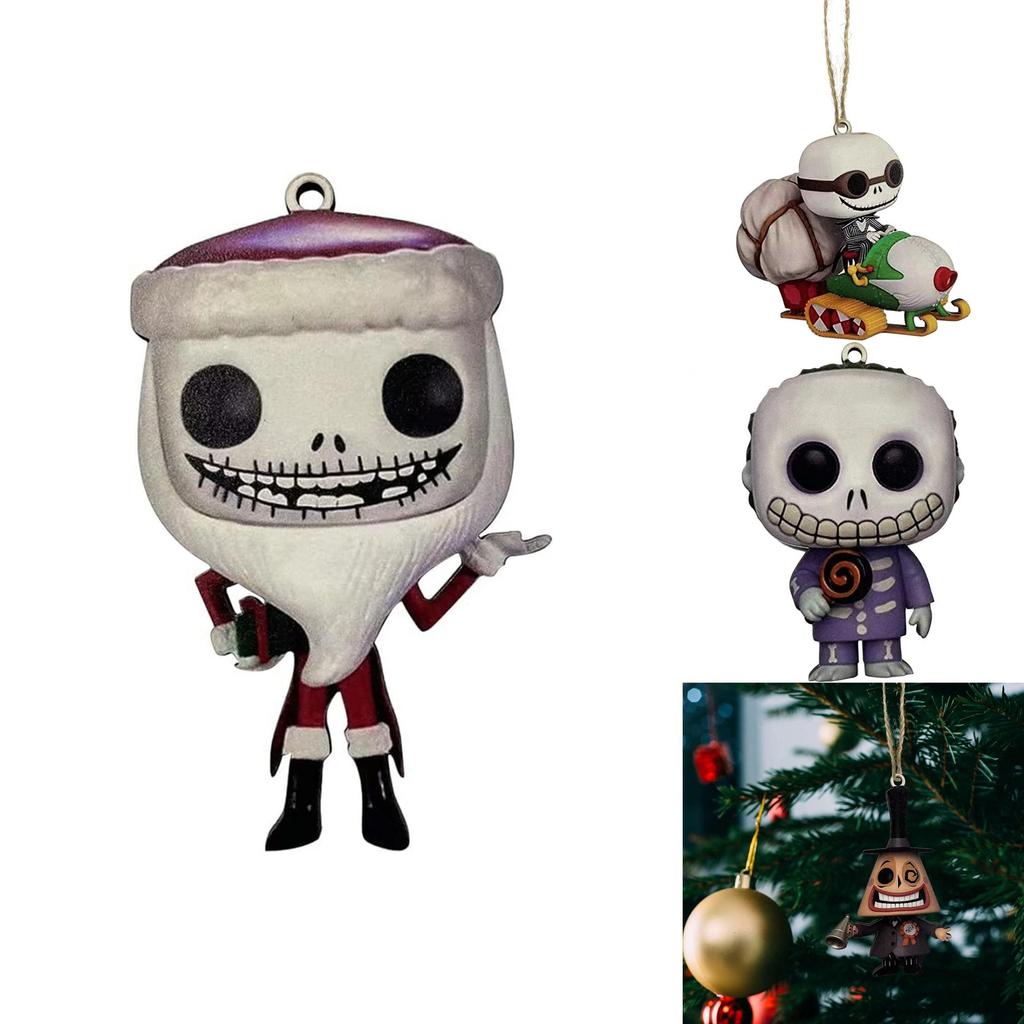 Pingente Único de Árvore de Natal Jack Sally Pesadelo Antes do Natal Decoração de Halloween