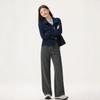 Women's Fashionable Gray Fleece-Lined Winter Pants: Petite, Narrow, or Wide-Leg Acetate Wool Sweatpants.