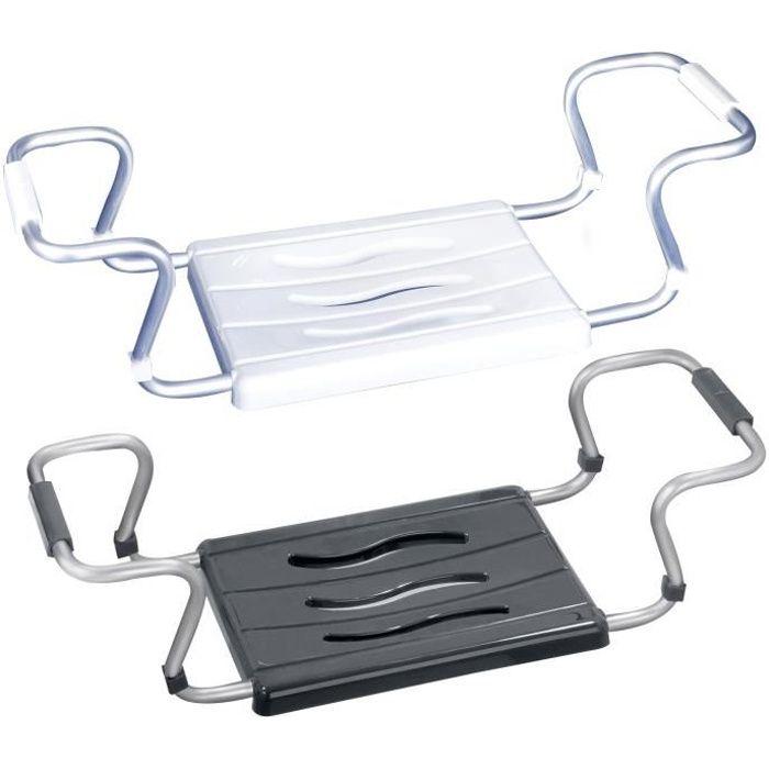 Wenko siège baignoire, siege baignoire adultes, personnes agées, longueur ajustable, capacité de charge 120 kg, aluminium-plastique