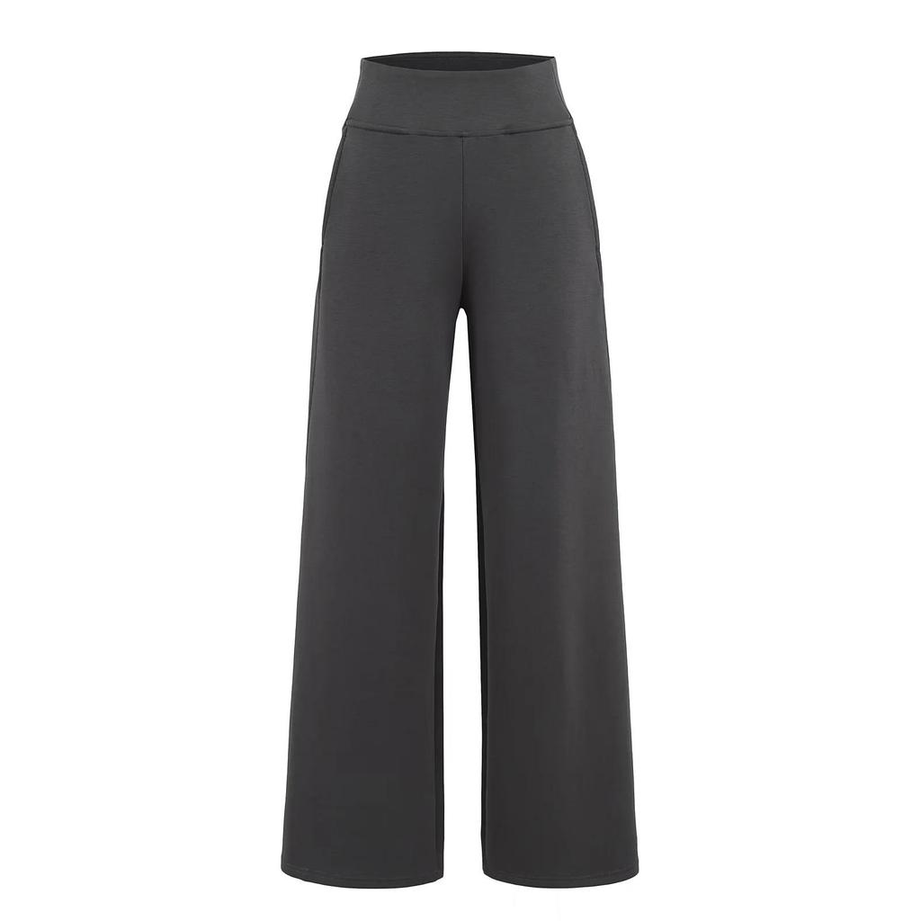 Spicy Girl 2025 Stylish High-Waist Wide-Leg Cloud Pants: Versatile, Slimming Sport Casual Wear for Women