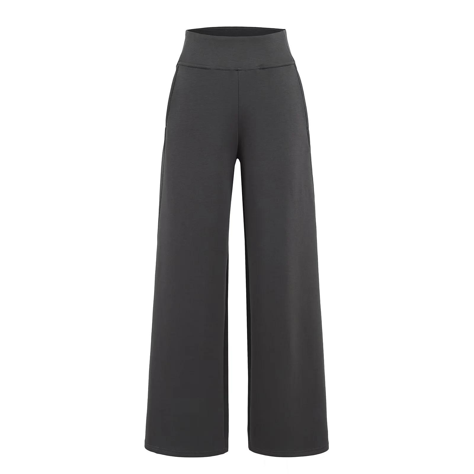 

Spicy Girl 2025 Stylish High-Waist Wide-Leg Cloud Pants: Versatile, Slimming Sport Casual Wear for Women Medium