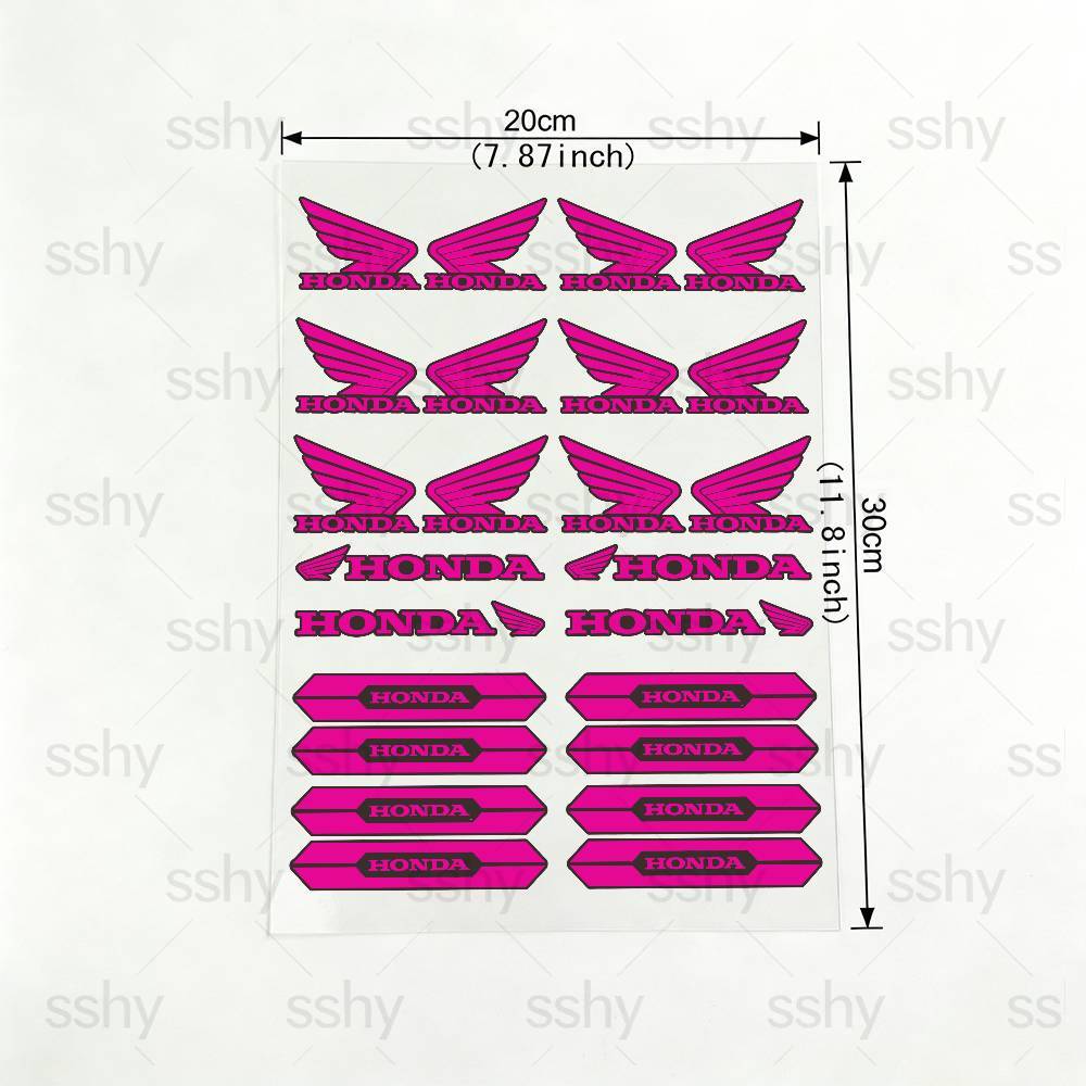For Honda 18 colors Motorcycle Reflective Stickers Waterproof Decals for Helmet Scooter Fuel Tank Toolbox Racing PH2 rlgc6