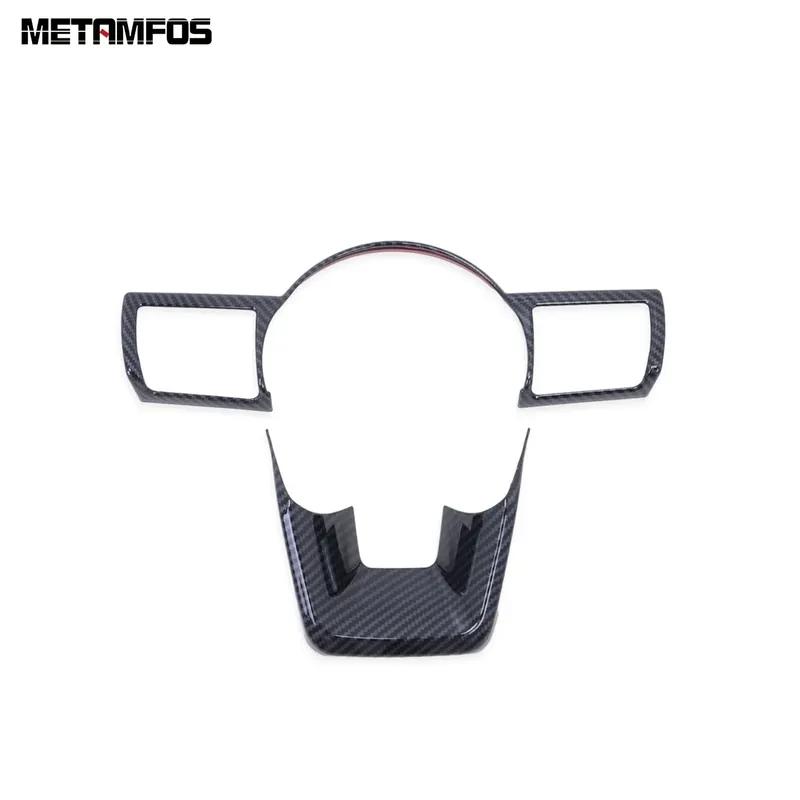 Steering Wheel Cover Trim For Nissan X-trail Xtrail Rogue T33 -2024 2025 Carbon Fiber Frame Sticker Accessories Car Styling