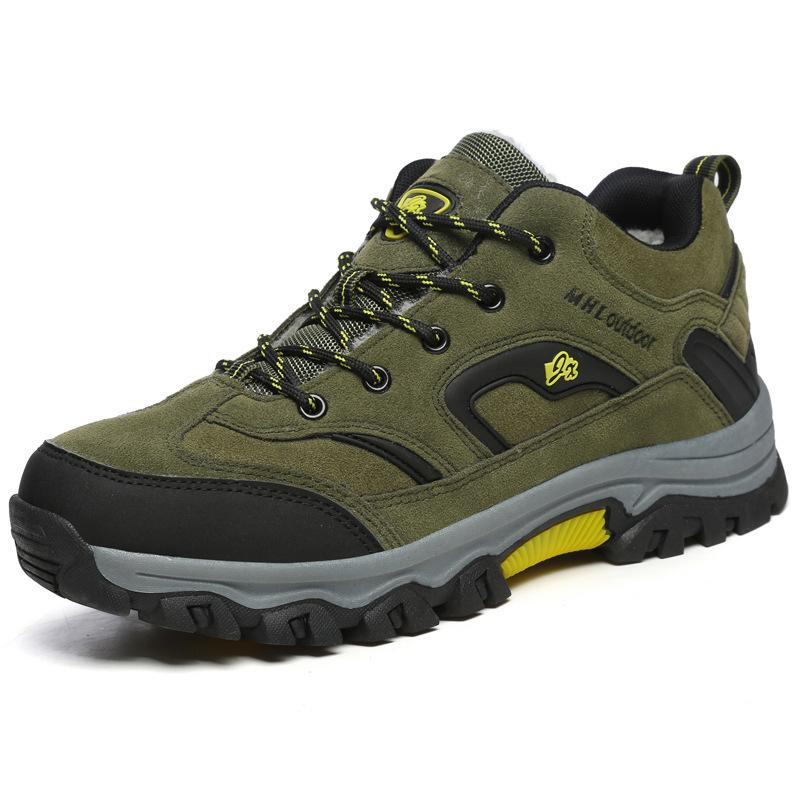 Large Size Velvet Hiking Shoes Men'S And Women'S Winter Outdoor Sports Shoes Warm Cotton Shoes Waterproof Hiking Shoes Spot