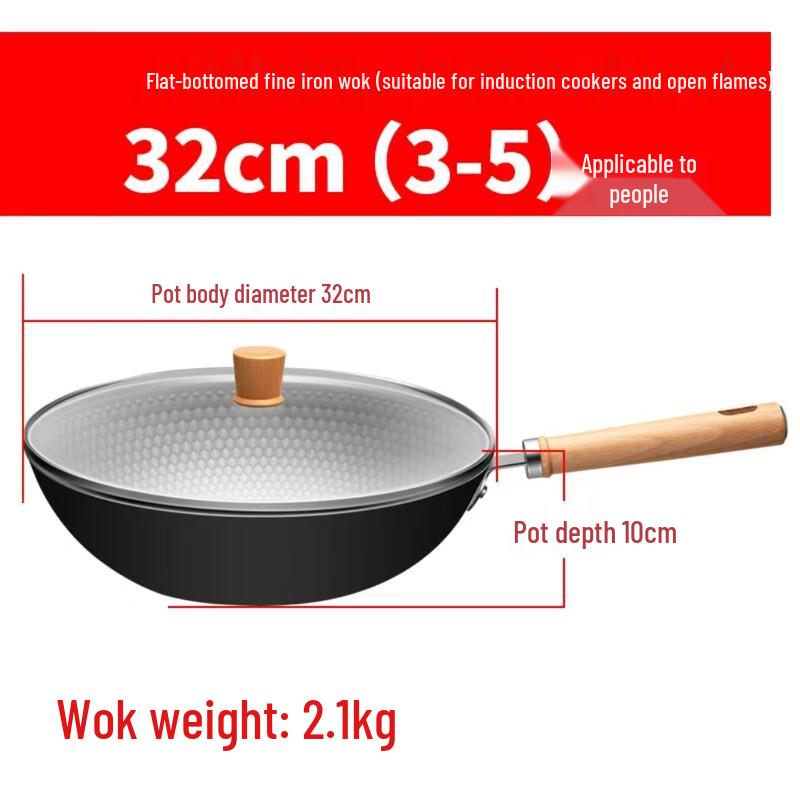 San Jiao Long Non-stick Wok with Lid