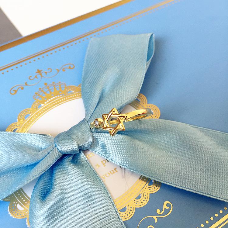 

Японское и корейское кольцо на указательный палец с гексаграммой, ретро-мода, хипстерское, со звездой, открытое, с бриллиантом, кольцо на мизинец, хвостовое кольцо